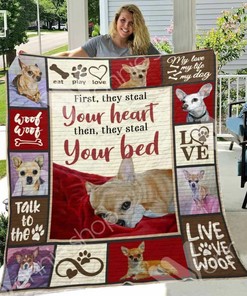 Personalized Chihuahua Dog Quilt Blanket Bedding Set for Home Decoration and Gifts for Family