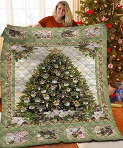 Personalized Christmas Quilt Bedding Collection, Great for Family Gift
