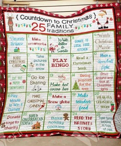 Personalized Christmas Quilt Bedding Set, Perfect for Family Gift