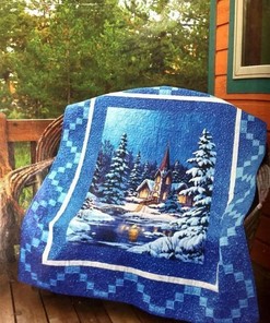 Personalized Christmas Quilt Blanket, Ideal for Home Decoration and Family Gifts