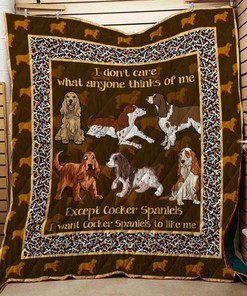 Personalized Cocker Spaniels 09 Blanket Quilt Bedding Set for Bedroom Decor or Picnic, Gifts for Family