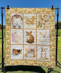 Personalized Corgi Dog Bedding Set, Ideal for Room Decor and Family Gifts