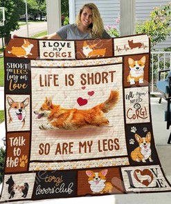 Personalized Corgi Dog Quilt Blanket Bedding Set, Perfect for Bedroom Decor and Family Gifts