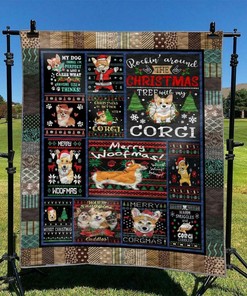 Personalized Corgi Quilt Blanket Bedding Set - Suitable for Home Decoration and Picnic