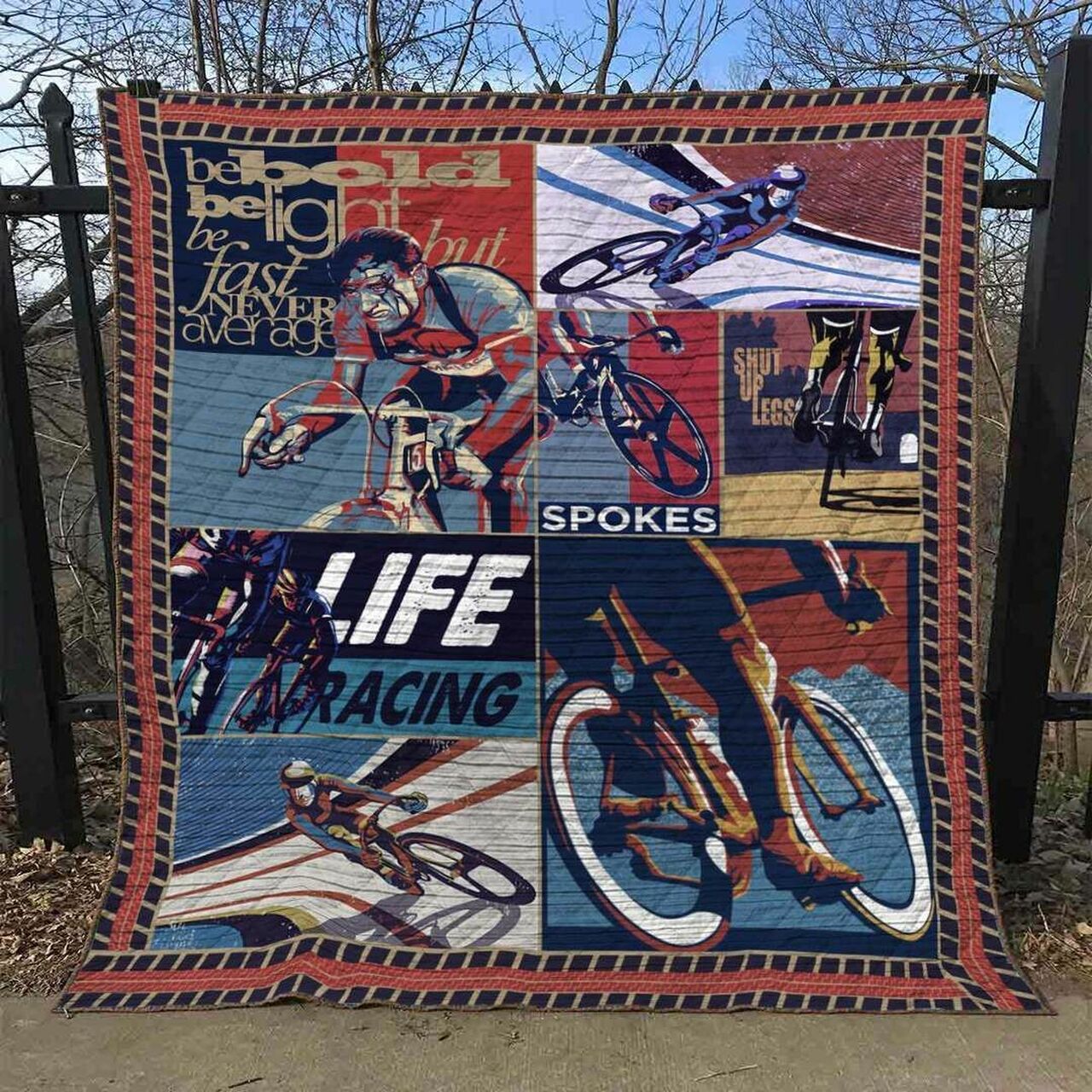 Personalized Cycling Quilt Blanket Bedding Set for Home Decoration, Picnic, and Gifts for Family