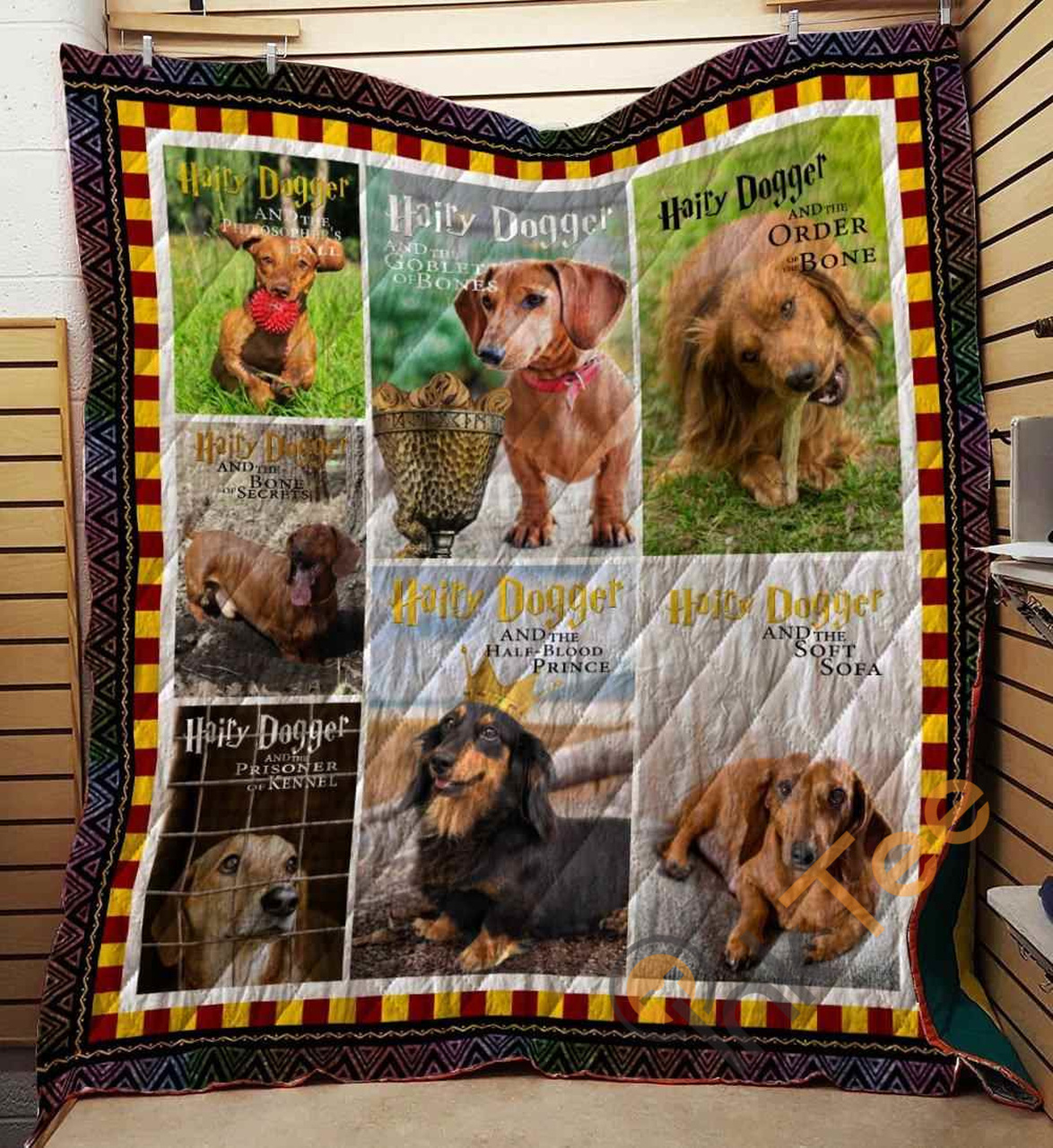 Personalized Dachshund 05 Blanket Quilt Bedding Set - Great for Bedroom Decor and Family Gifts