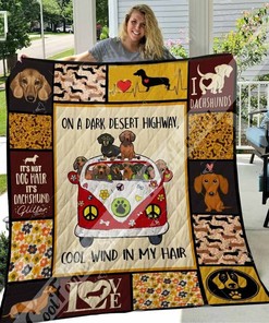 Personalized Dachshund Dog Quilt Blanket Bedding Set for Home Decoration and Gifts for Family
