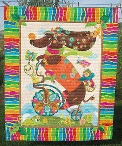 Personalized Dachshund Love Quilt Bedding Set for Bedroom Decor and Family Gifts