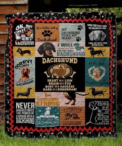 Personalized Dachshund Quilt Bedding Set Blanket for Home and Picnic