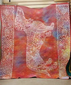 Personalized Dachshund Say Your Name Quilt Bedding Set for Home Decor and Family Gifts
