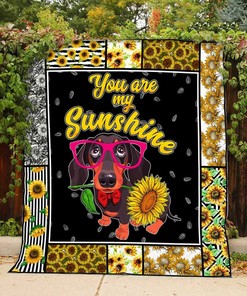 Personalized Dachsund Dachshund Sunshine Quilt Bedding Set, Suitable for Bedroom Decor and Family Gifts