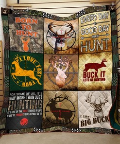 Personalized Deer Hunting 3D Full Printing Quilt Bed Set Blanket, Suitable for Picnic and Family Gifts
