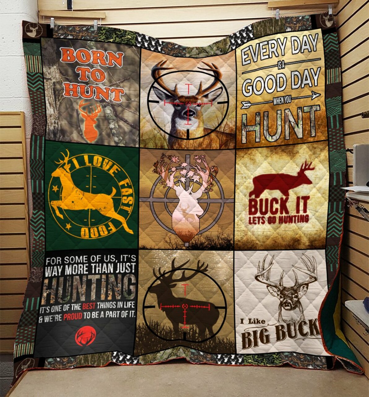 Personalized Deer Hunting 3D Full Printing Quilt Bed Set Blanket, Suitable for Picnic and Family Gifts