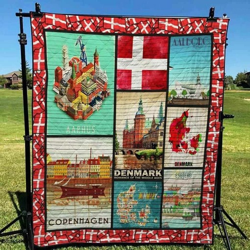 Personalized Denmark Blanket Quilt Bedding Set for Home Decoration and Gifts for Family