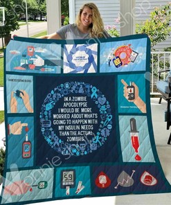 Personalized Diabetes Awareness Quilt Bedding Set Blanket for Your Home Decor - Gifts for Family