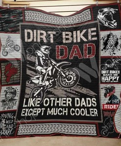 Personalized Dirt Bike Dad Quilt Bedding Set - Great for Home and Picnic