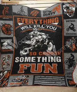 Personalized Dirt Bike Freestyle Quilt Blanket Bedding Set for Bedroom Decor and Family Gifts