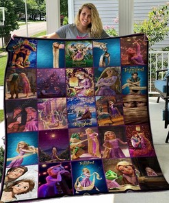 Personalized Disney Tangled Quilt Bedding Set for Home Decoration and Family Gifts