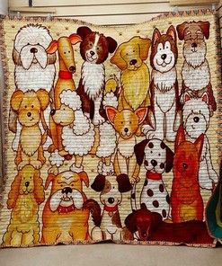 Personalized Dog Quilt Bedding Set Blanket Great for Bedroom Decor and Family Gifts