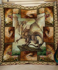 Personalized Dragon Print Quilt Bedding Set for Family Gifts