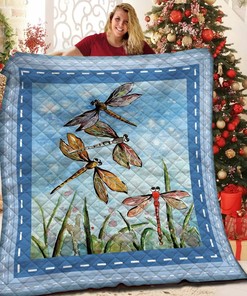 Personalized Dragonfly Bedding Set, Great for Family Gift