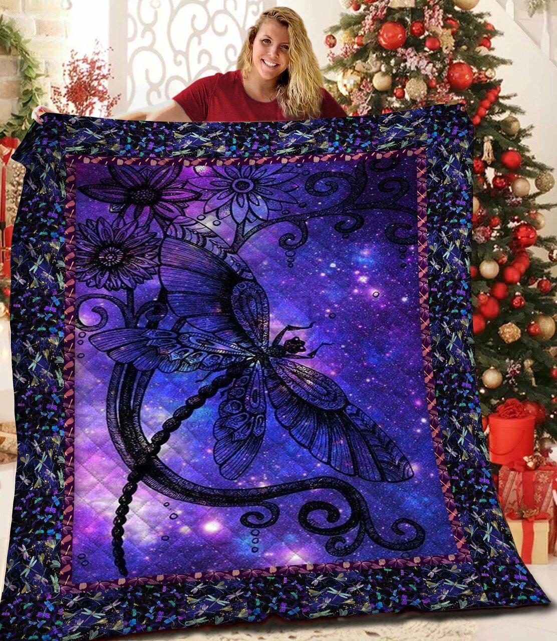 Personalized Dragonfly Bedding Set, Ideal for Room Decor and Family Gifts