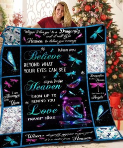 Personalized Dragonfly Quilt Bedding Collection, Great for Room Decor and Family Gifts