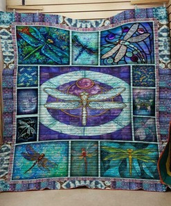 Personalized Dragonfly Quilt Bedding Collection, Perfect for Family Gift