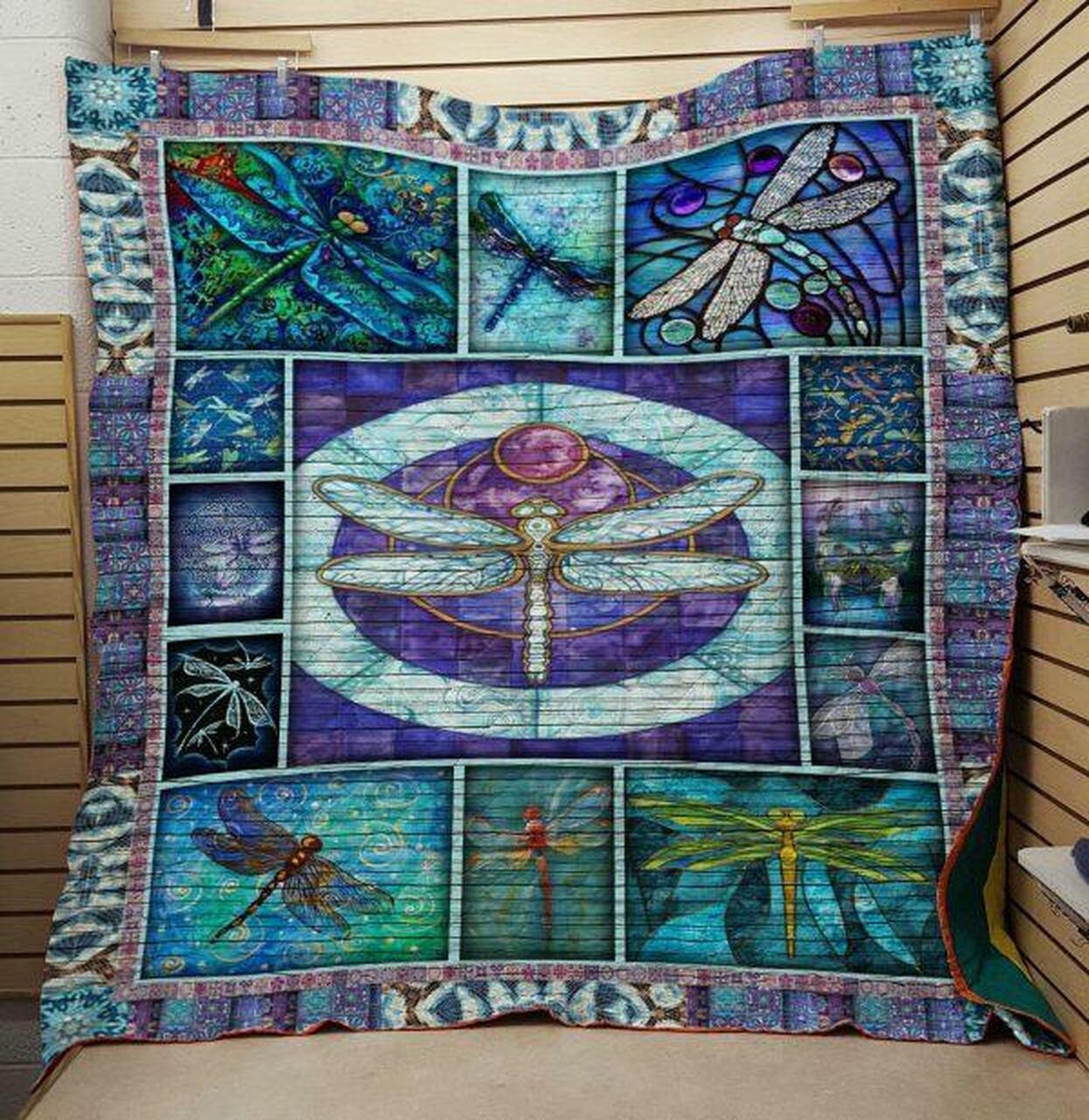 Personalized Dragonfly Quilt Bedding Collection, Perfect for Family Gift