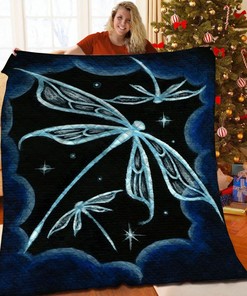 Personalized Dragonfly Quilt Bedding Set, Great for Family Gift
