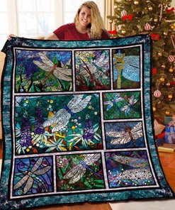 Personalized Dragonfly Quilt Bedding Set, Ideal for Room Decor and Family Gifts