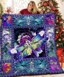 Personalized Dragonfly Quilt Bedding Set - Perfect for Bedroom Decor and Family Gifts