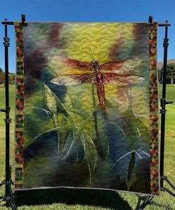 Personalized Dragonfly Quilt Bedding Set for Home Decoration and Family Gifts
