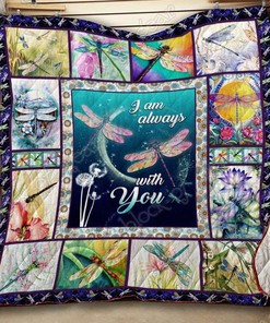 Personalized Dragonfly Quilt Blanket, Great for Family Gift