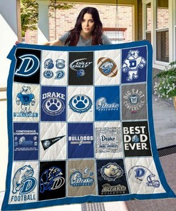 Personalized Drake Bulldogs Quilt Blanket Bedding Set - Great for Bedroom Decoration and Family Gifts