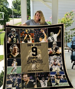 Personalized Drew Brees Quilt Bedding Set - Great for Bedroom Decor and Family Gifts