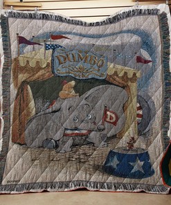 Personalized Dumbo Circus Tapestry Throw Quilt Bedding Set for Home Decoration, Suitable for Picnic and Family Gifts