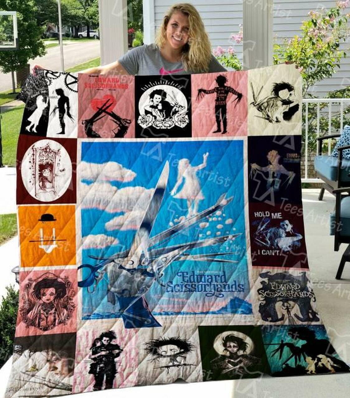 Personalized Edward Scissorhands Quilt Bedding Set Blanket for Home Decoration, Great for Bedroom Decor and Family Gifts