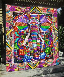 Personalized Elephant 5 Quilt Blanket Bedding Set for Great Bedroom Decor and Family Gifts