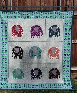 Personalized Elephant Bedding Set with Optional Pillowcases for Bedroom Decor
