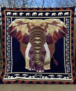 Personalized Elephant Love My Elephant Quilt Bedding Set - Great for Bedroom Decor and Family Gifts