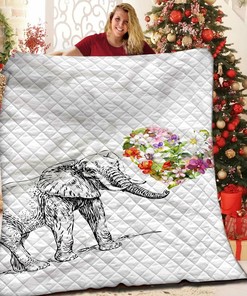 Personalized Elephant Quilt Bedding Set - Great for Bedroom Decor and Family Gifts