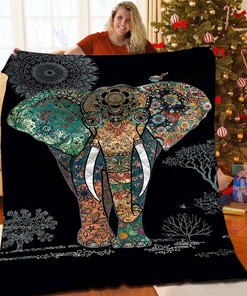 Personalized Elephant Quilt Bedding Set for Bedroom Decor and Family Gifts
