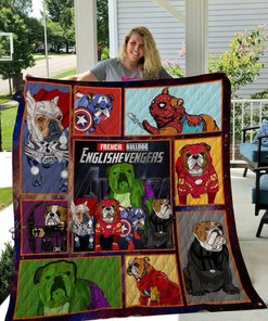 Personalized English Bulldog Ava Quilt Bedding Set Blanket for Home Decoration, Suitable for Picnic and Family Gifts