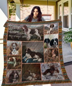 Personalized English Springer Spaniel 10 Quilt Blanket Bedding Set, Suitable for Bedroom Decor and Family Gifts