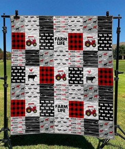 Personalized Farm Quilt Bedding Set Blanket for Home Decoration and Family Gifts