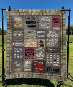 Personalized Farm Quilt Blanket Bedding Set for Home Decoration, Great for Picnic