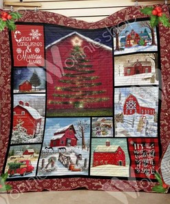 Personalized Farmhouse Christmas Quilt Blanket Bedding Set Great for Bedroom Decor