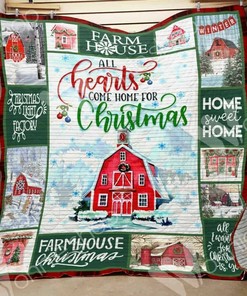 Personalized Farmhouse Christmas Quilt Blanket Bedding Set Great for Bedroom Decor and Family Gifts