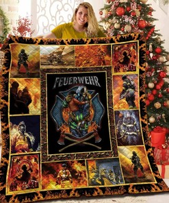 Personalized Firefighter Quilt Bed Set Blanket - Great for Home Decoration and Family Gifts